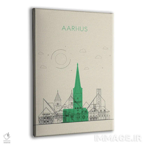 تابلو نمای شهری آرهوس، دانمارک اثر آیشه دنیز آکِرمان - نمای پرسپکتیو محصول