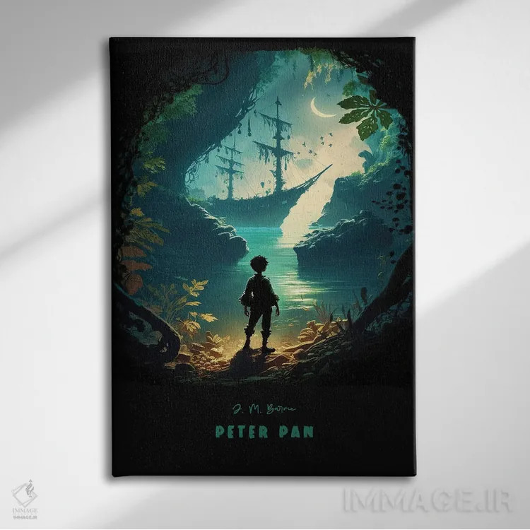 تابلو پیتر پن اثر آیشه دنیز آکِرمان - نمای روبهرو روی دیوار