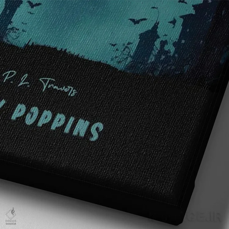 تابلو مری پاپینز اثر آیشه دنیز آکِرمان - نمای نزدیک بافت بوم