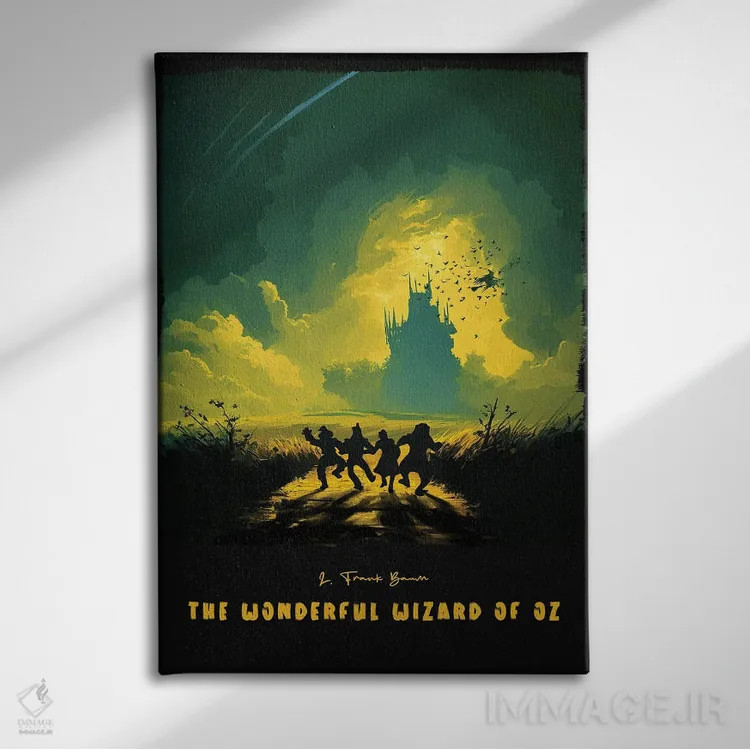 تابلو جادوگر شگفتانگیز اُز اثر آیشه دنیز آکِرمان - نمای روبهرو روی دیوار