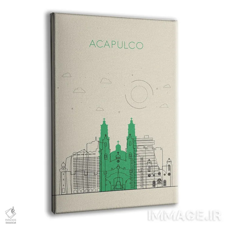 تابلو نمای شهری آکاپولکو، مکزیک اثر آیشه دنیز آکِرمان - نمای پرسپکتیو محصول