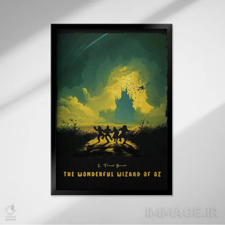 تابلو جادوگر شگفتانگیز اُز اثر آیشه دنیز آکِرمان - نمای قابدار مشکی