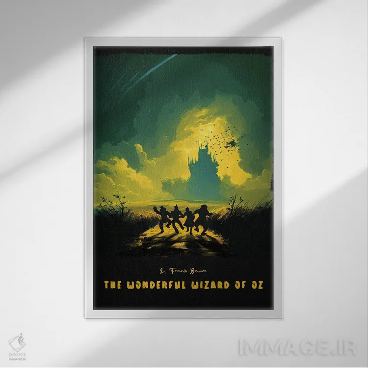 تابلو جادوگر شگفتانگیز اُز اثر آیشه دنیز آکِرمان - نمای قابدار سفید