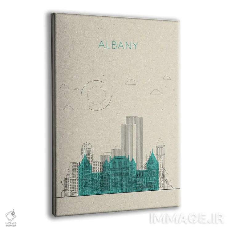 تابلو نمای شهری آلبانی، نیویورک اثر آیشه دنیز آکِرمان - نمای پرسپکتیو محصول