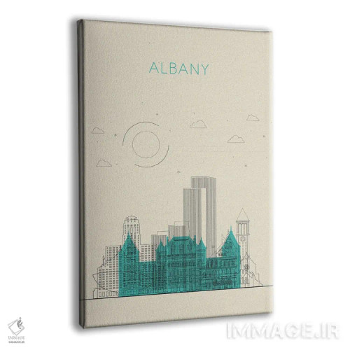 تابلو نمای شهری آلبانی، نیویورک اثر آیشه دنیز آکِرمان - نمای پرسپکتیو محصول