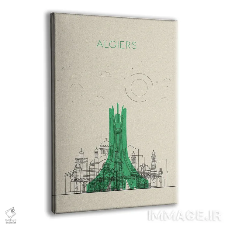 تابلو نمای شهری الجزیره، الجزایر اثر آیشه دنیز آکِرمان - نمای پرسپکتیو محصول