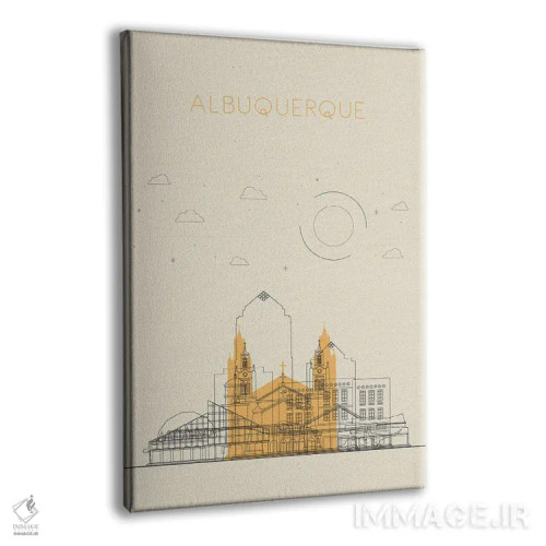 تابلو نمای شهری آلبوکرکی، نیومکزیکو اثر آیشه دنیز آکِرمان - نمای پرسپکتیو محصول