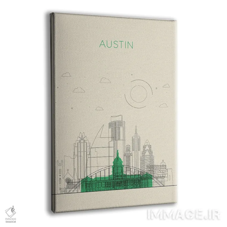 تابلو نمای شهری آستین، تگزاس اثر آیشه دنیز آکِرمان - نمای پرسپکتیو محصول