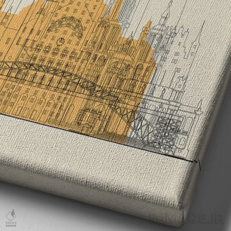 تابلو نمای شهری آنتورپ، بلژیک اثر آیشه دنیز آکِرمان - نمای نزدیک بافت بوم