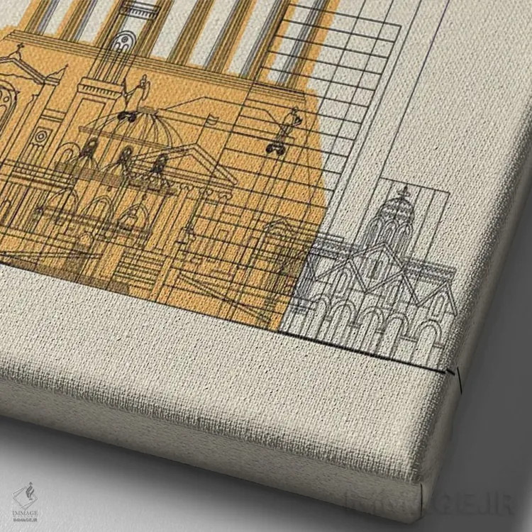 تابلو نمای شهری آتن، یونان اثر آیشه دنیز آکِرمان - نمای نزدیک بافت بوم