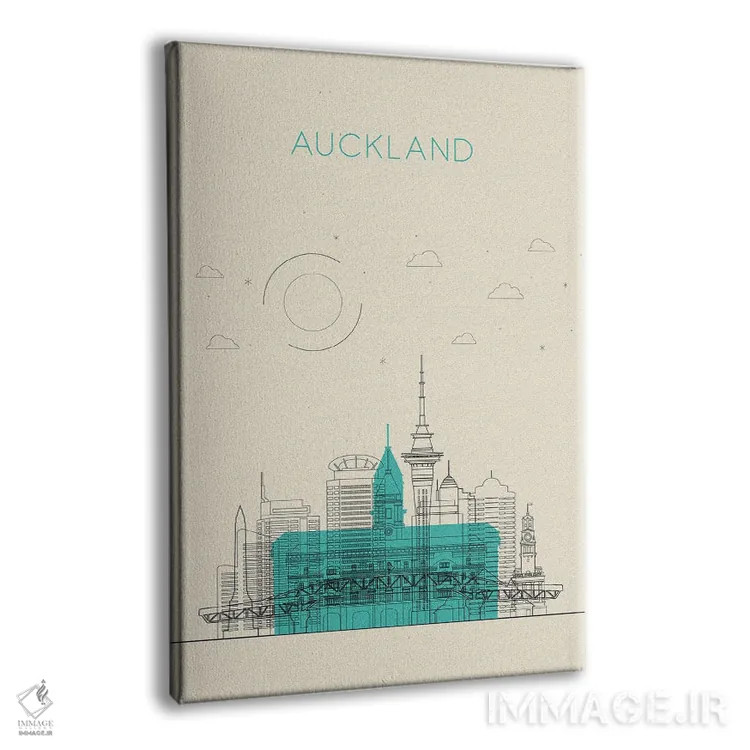تابلو نمای شهری اوکلند، نیوزیلند اثر آیشه دنیز آکِرمان - نمای پرسپکتیو محصول