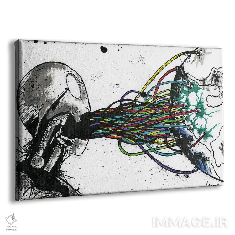 تابلو ربات صدای رنگی اثر آدام مایکلز - نمای پرسپکتیو محصول