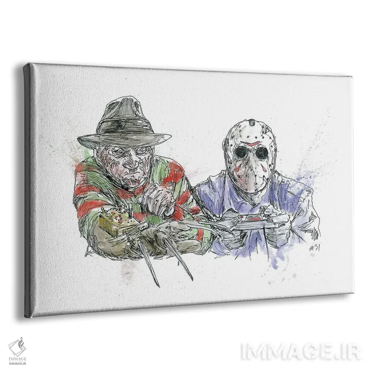 تابلو فردی علیه جیسون (فیلم ترسناک) اثر آدام مایکلز - نمای پرسپکتیو محصول