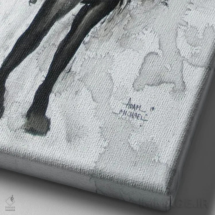 تابلو دو راهی (سر دوراهی) اثر آدام مایکلز - نمای نزدیک بافت بوم