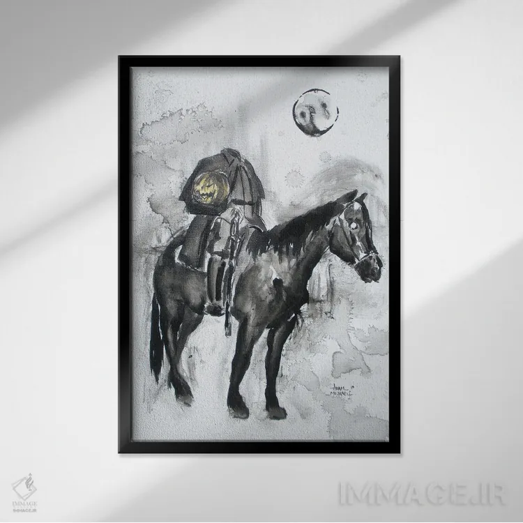 تابلو دو راهی (سر دوراهی) اثر آدام مایکلز - نمای قابدار مشکی