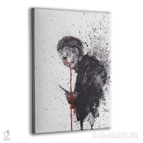 تابلو چشمهای مایکل مایرز در هالووین (شخصیت فیلم وحشت) اثر آدام مایکلز - نمای پرسپکتیو محصول