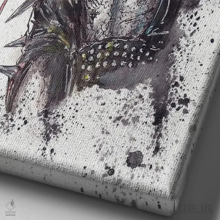 تابلو بوسه اثر آدام مایکلز - نمای نزدیک بافت بوم