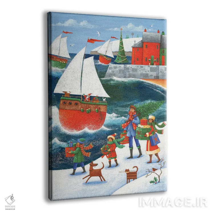 تابلو کریسمس کنار دریا اثر پیتر آدرلی - نمای پرسپکتیو محصول