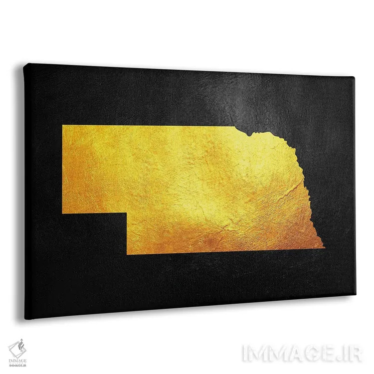 تابلو نقشه طلایی نبراسکا اثر آدریان بالدُوینو - نمای پرسپکتیو محصول