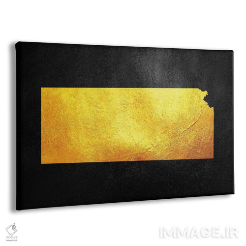 تابلو نقشه طلایی کانزاس اثر آدریان بالدُوینو - نمای پرسپکتیو محصول