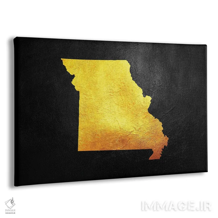 تابلو نقشه طلایی میزوری اثر آدریان بالدُوینو - نمای پرسپکتیو محصول