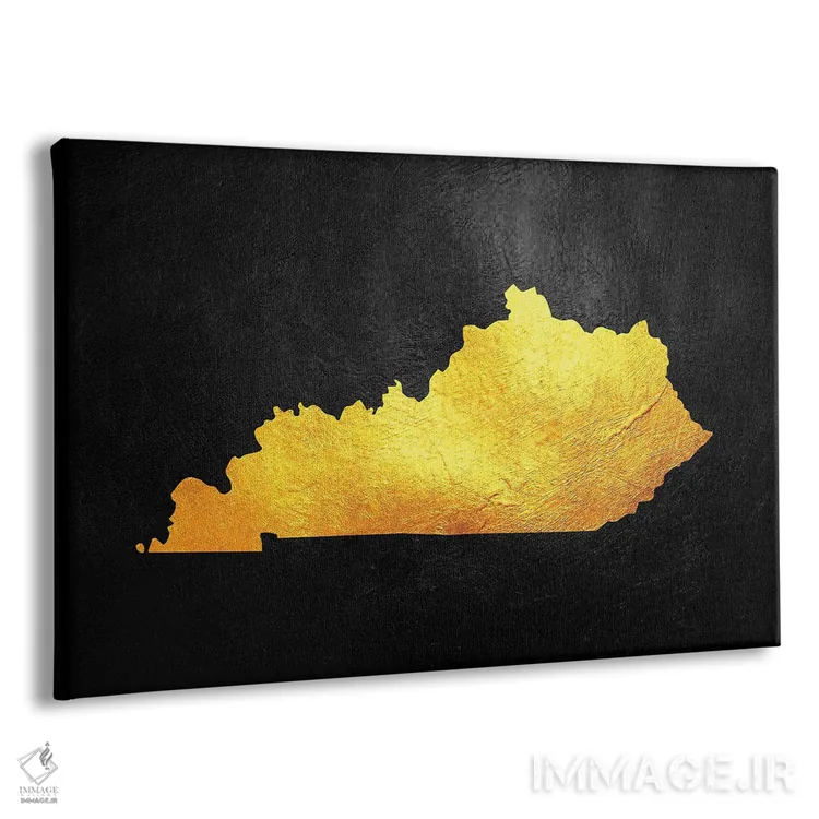 تابلو نقشه طلایی کنتاکی اثر آدریان بالدُوینو - نمای پرسپکتیو محصول