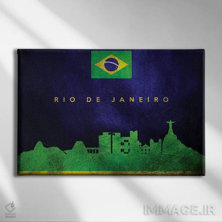 تابلو منظره افقی ریو دو ژانیرو (برزیل) اثر آدریان بالدُوینو - نمای روبهرو روی دیوار