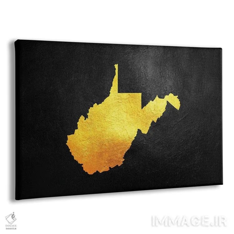 تابلو نقشه طلایی ویرجینیای غربی اثر آدریان بالدُوینو - نمای پرسپکتیو محصول