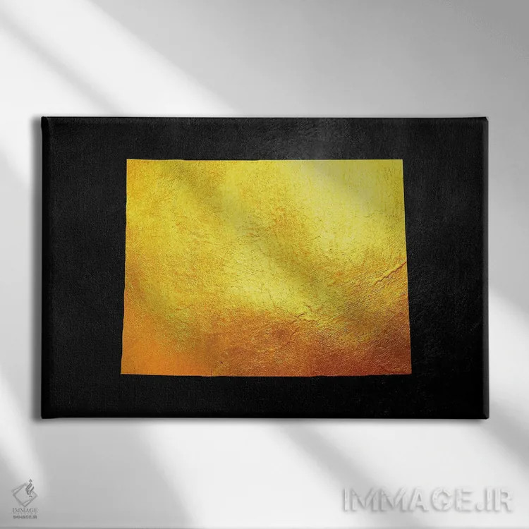 تابلو نقشه طلایی وایومینگ اثر آدریان بالدُوینو - نمای روبهرو روی دیوار