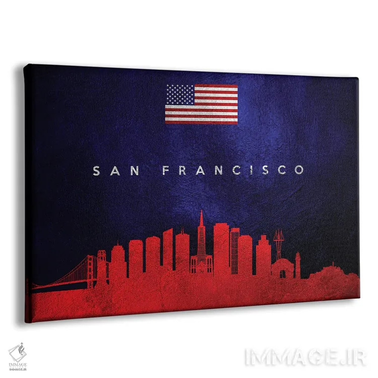 تابلو افق سانفرانسیسکو کالیفرنیا اثر آدریان بالدُوینو - نمای پرسپکتیو محصول