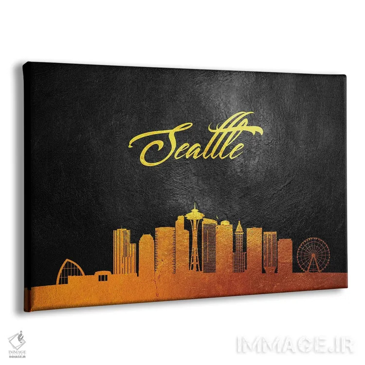 تابلو افق طلایی سیاتل واشینگتن اثر آدریان بالدُوینو - نمای پرسپکتیو محصول