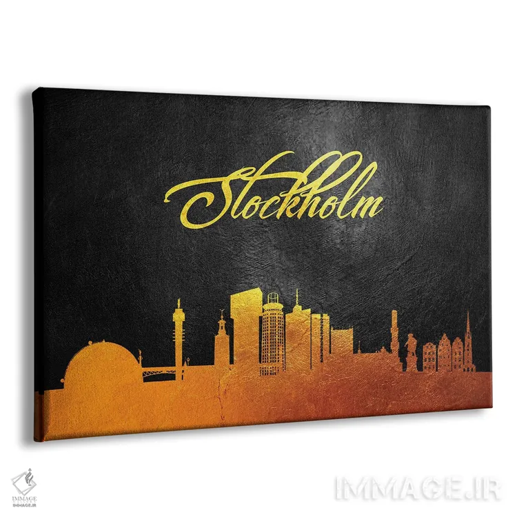 تابلو افق طلایی استکهلم سوئد اثر آدریان بالدُوینو - نمای پرسپکتیو محصول