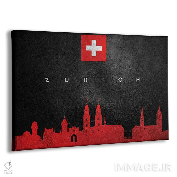 تابلو افق زوریخ سوئیس اثر آدریان بالدُوینو - نمای پرسپکتیو محصول