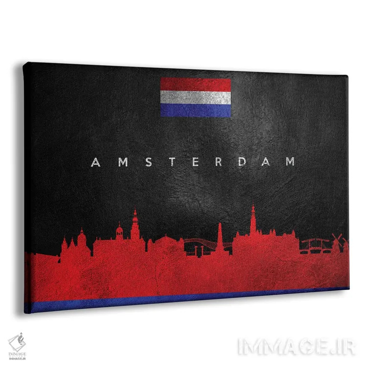 تابلو خط افق آمستردام، هلند اثر آدریان بالدُوینو - نمای پرسپکتیو محصول