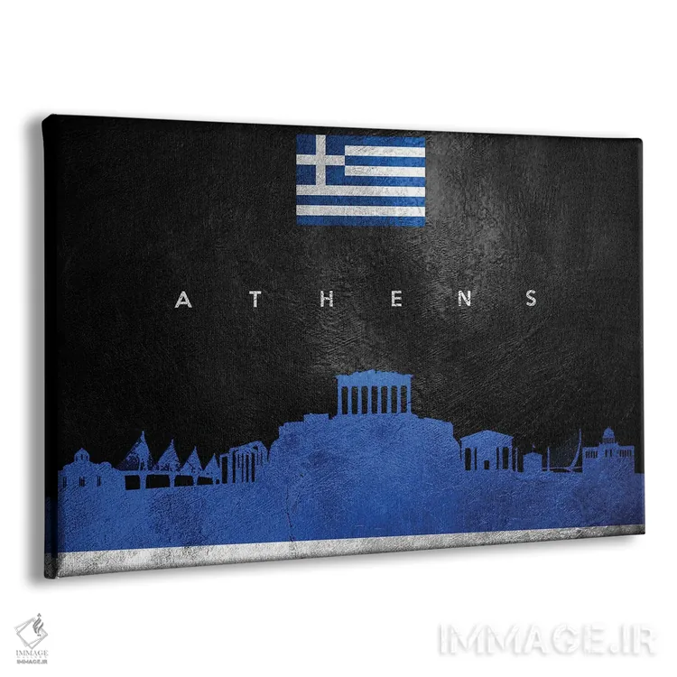 تابلو خط افق آتن، یونان اثر آدریان بالدُوینو - نمای پرسپکتیو محصول