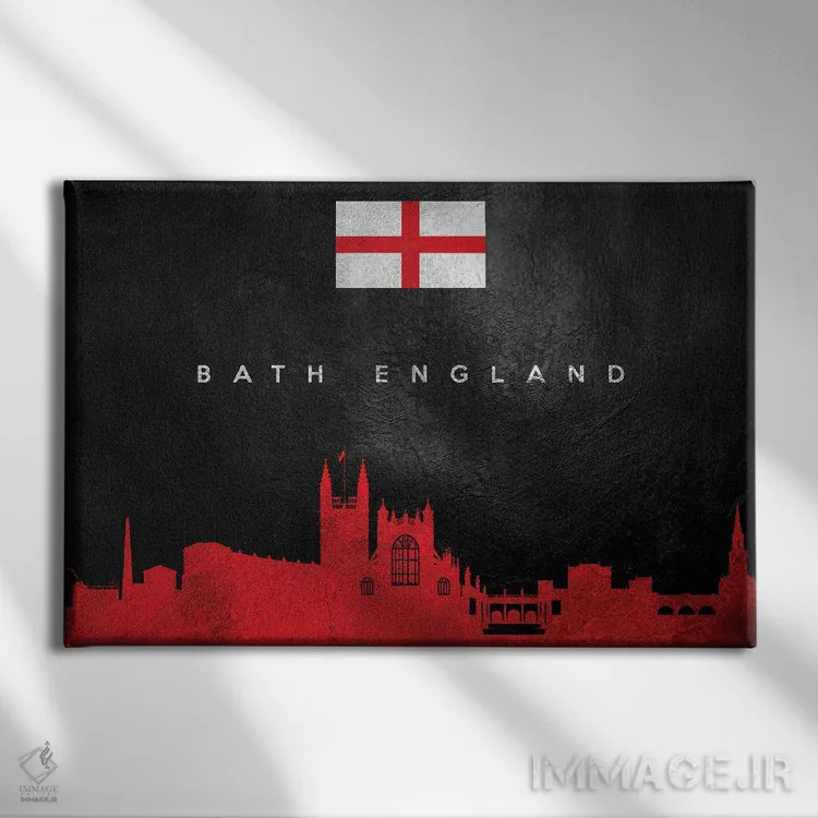 تابلو خط افق بث، انگلستان اثر آدریان بالدُوینو - نمای روبهرو روی دیوار