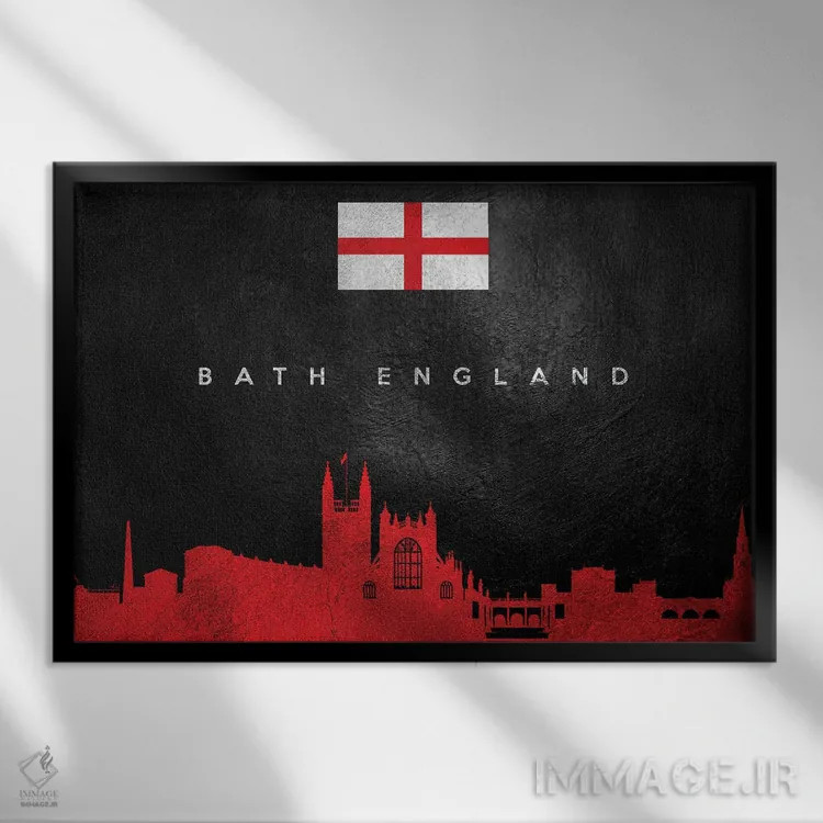 تابلو خط افق بث، انگلستان اثر آدریان بالدُوینو - نمای قابدار مشکی