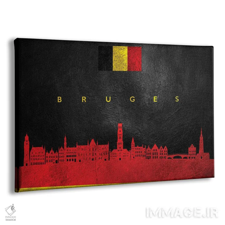 تابلو خط افق بروژ، بلژیک اثر آدریان بالدُوینو - نمای پرسپکتیو محصول