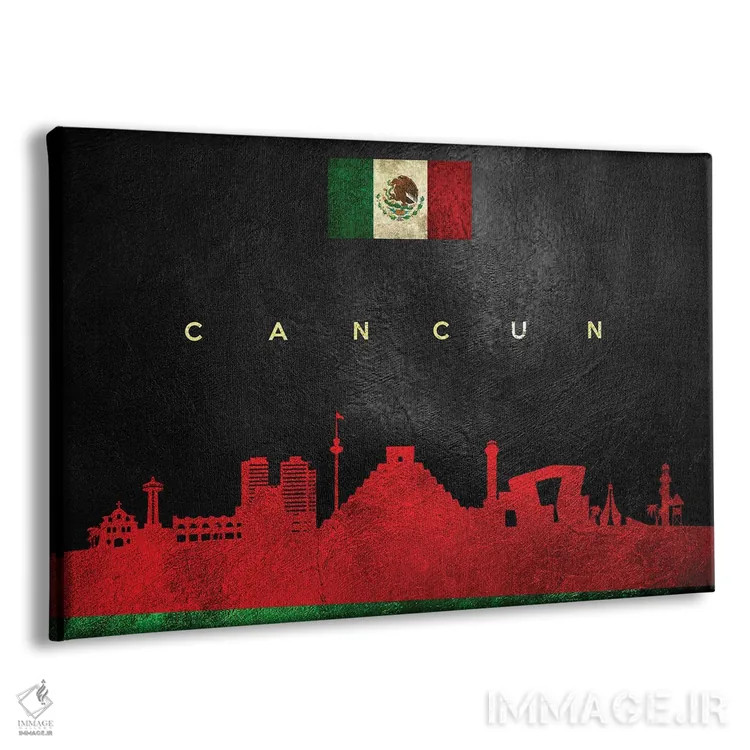 تابلو خط افق کانکون، مکزیک اثر آدریان بالدُوینو - نمای پرسپکتیو محصول