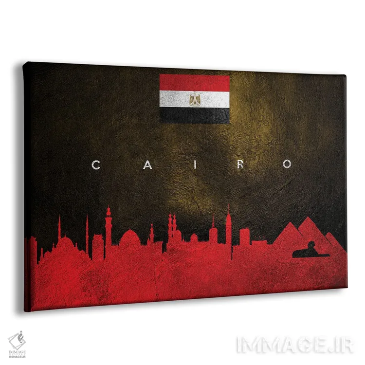 تابلو خط افق قاهره، مصر؛ نسخه ۲ اثر آدریان بالدُوینو - نمای پرسپکتیو محصول