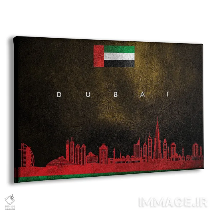 تابلو خط افق دبی، امارات متحده عربی؛ نسخه ۲ اثر آدریان بالدُوینو - نمای پرسپکتیو محصول