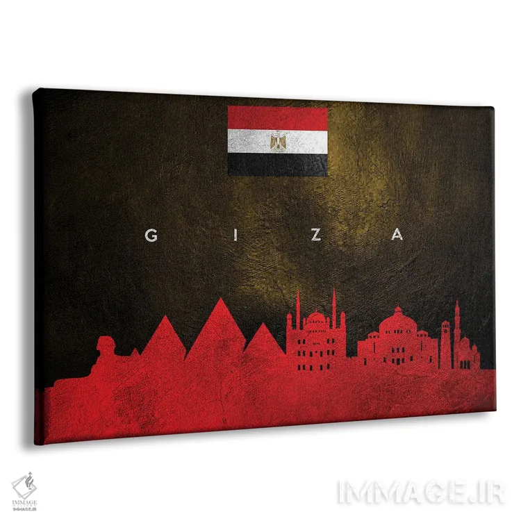 تابلو خط افق جیزه، مصر اثر آدریان بالدُوینو - نمای پرسپکتیو محصول