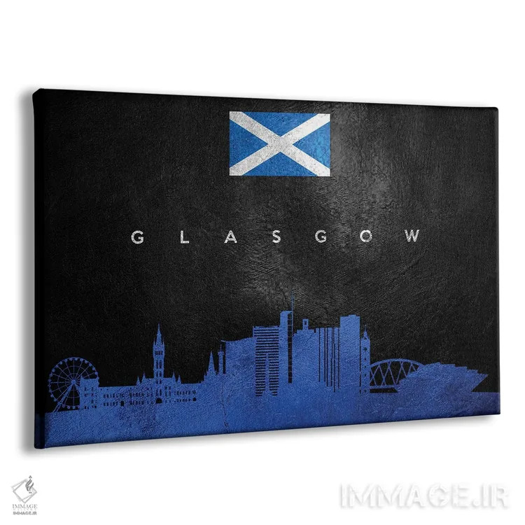 تابلو خط افق گلاسگو، اسکاتلند اثر آدریان بالدُوینو - نمای پرسپکتیو محصول