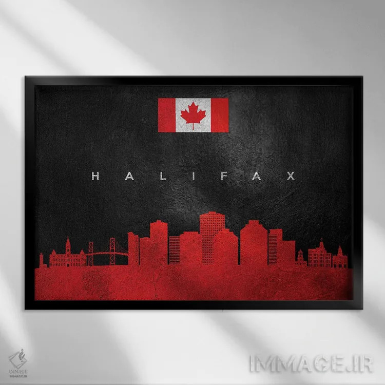 تابلو خط افق هلیفکس، کانادا؛ نسخه ۲ اثر آدریان بالدُوینو - نمای قابدار مشکی