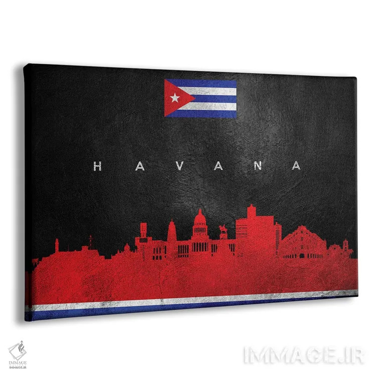 تابلو خط افق هاوانا، کوبا اثر آدریان بالدُوینو - نمای پرسپکتیو محصول
