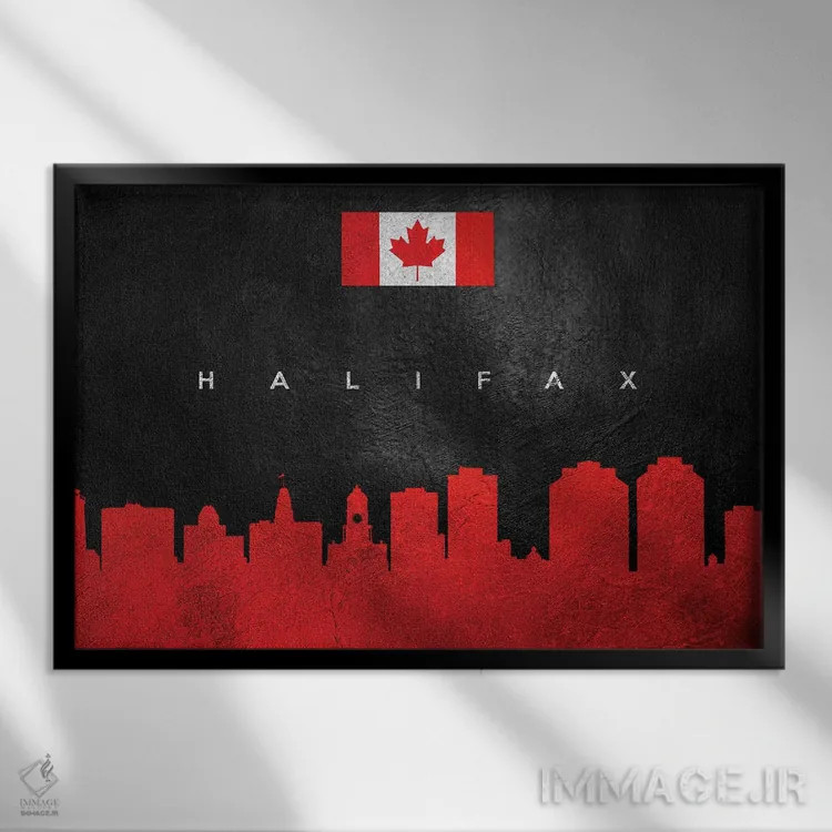 تابلو خط افق هلیفکس، کانادا اثر آدریان بالدُوینو - نمای قابدار مشکی