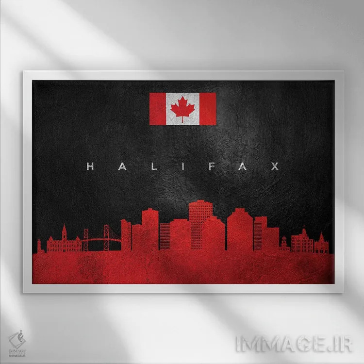 تابلو خط افق هلیفکس، کانادا؛ نسخه ۲ اثر آدریان بالدُوینو - نمای قابدار سفید