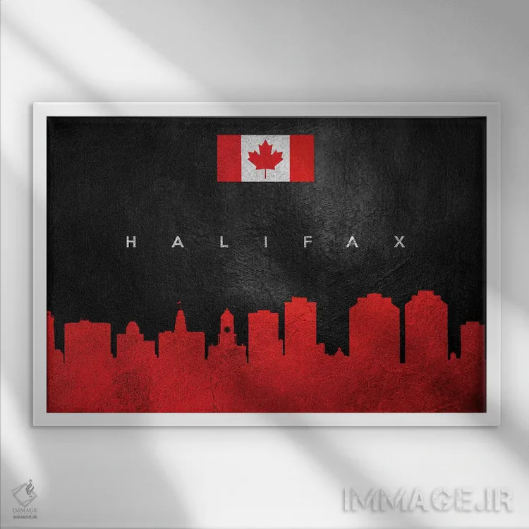 تابلو خط افق هلیفکس، کانادا اثر آدریان بالدُوینو - نمای قابدار سفید