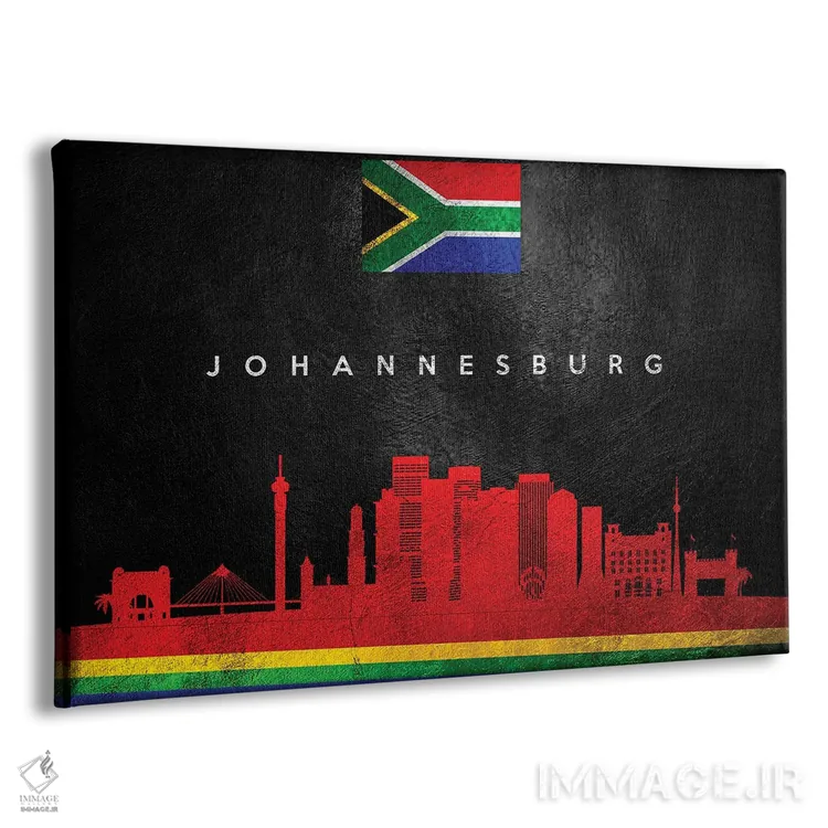 تابلو خط افق ژوهانسبورگ، آفریقای جنوبی اثر آدریان بالدُوینو - نمای پرسپکتیو محصول