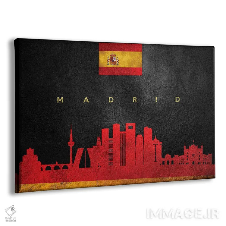 تابلو خط افق مادرید، اسپانیا اثر آدریان بالدُوینو - نمای پرسپکتیو محصول